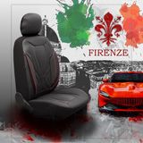 Coprisedili auto per Nissan Qashqai (II) 2014-2021 FIRENZE_Nero-rosso 2+3