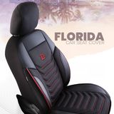 Coprisedili auto per Seat Ibiza (III) 2002-2008 FLORIDA_Nero-rosso 2+3