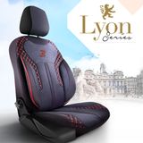 Coprisedili auto per Citroen BODRUMgo (II) 2008-2018 LYON_Rosso 2+3