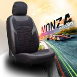 Coprisedili auto per Nissan Qashqai (II) 2014-2021 MONZA_Nero-rosso 1+1