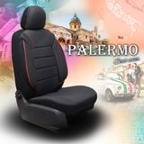 Coprisedili auto per Kia Soul (I)  2008-2013 PALERMO_Nero-rosso 2+3