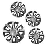 Dischetti Opel Stratos 14&#039;&#039; Silver &amp; Black 4pc set