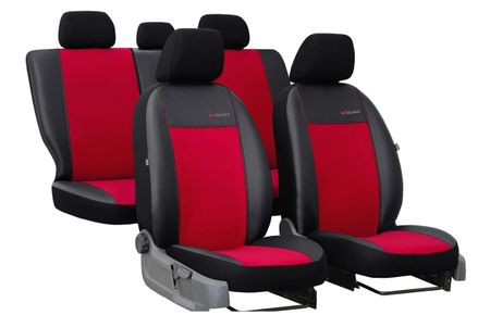 Coprisedili auto per Audi A3 (8P) 2003-2013 Exclusive Alcantara - Rosso 2+3