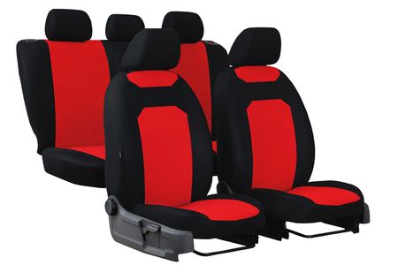 Coprisedili auto per Citroen Berlingo (II) 2008-2018 CARO Rosso 2+3