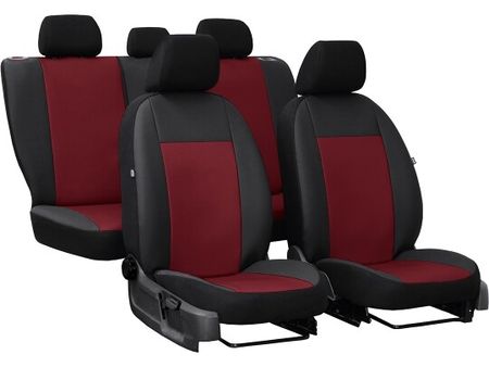 Coprisedili auto per Dacia Logan (II) 2012-2020 PELLE - Borgogna 2+3