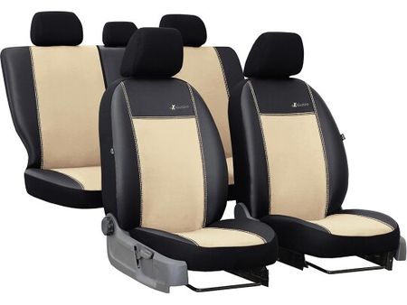 Coprisedili auto per Fiat Albea (I) 2002-2012 Exclusive Alcantara - Beige 2+3