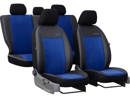 Coprisedili auto per Fiat Albea (I) 2002-2012 Exclusive Alcantara - Blu 2+3