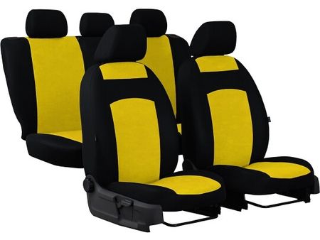 Coprisedili auto per Fiat Linea 2007-2018 Classic Plus - Giallo 2+3