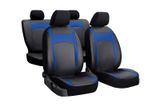 Coprisedili auto per Fiat Punto (Evo) 2010-2011 Design Leather Blu 2+3