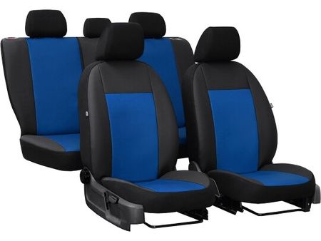 Coprisedili auto per Ford Fiesta Mk1 1976-1983 PELLE - Blu 2+3