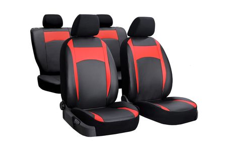 Coprisedili auto per Kia Niro 2016-> Design Leather Rosso 2+3