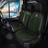 Coprisedili auto per Opel Vivaro B TORNADO_Verde 1+2