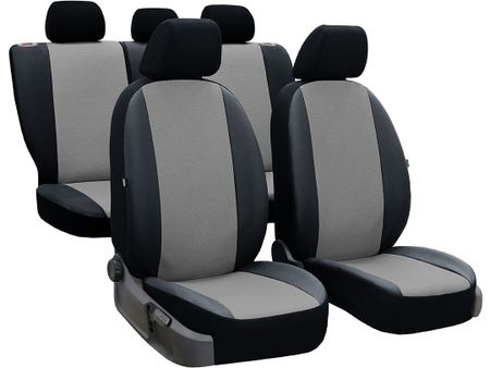 Coprisedili auto per Seat Leon (I)  1999-2005 Perline - Grigio 2+3