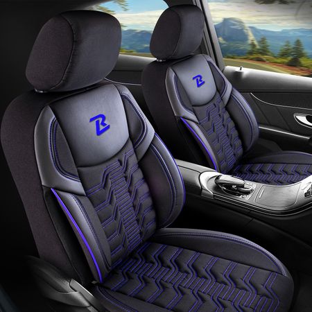 Coprisedili auto per Seat Leon (III) 2013-2020 BERLIN_Blu 1+1