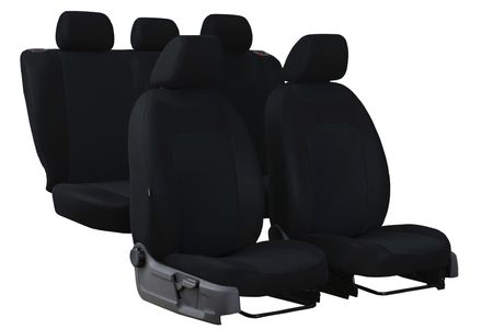 Coprisedili auto per Seat Leon (III) 2013-2020 CARO Nero 2+3