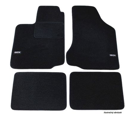 Tappetini in tessuto con logo Seat Ibiza 1999-2002 4pcs